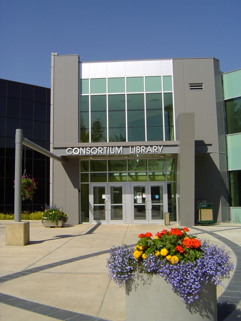 Entryway with large glass windows