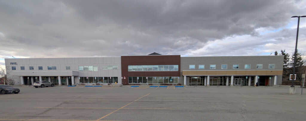 Tan office building